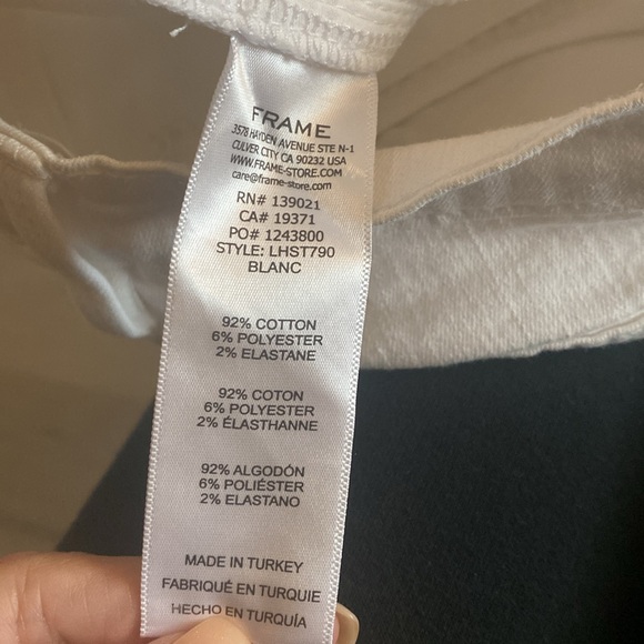 Frame White Le High Straight Denim Size 26 - Picture 7 of 8